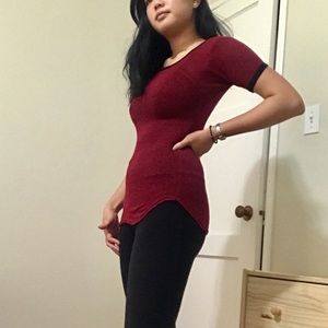 Suuuper Flattering Red Ringer Shirt